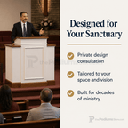Winged Wood Church Pulpit (PS-810W) Church Wood Pulpit NO. 810W Light Oak 35 - thePodiumsStore
