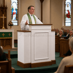 Winged Wood Church Pulpit (PS-810W) Church Wood Pulpit NO. 810W Light Oak 35 - thePodiumsStore