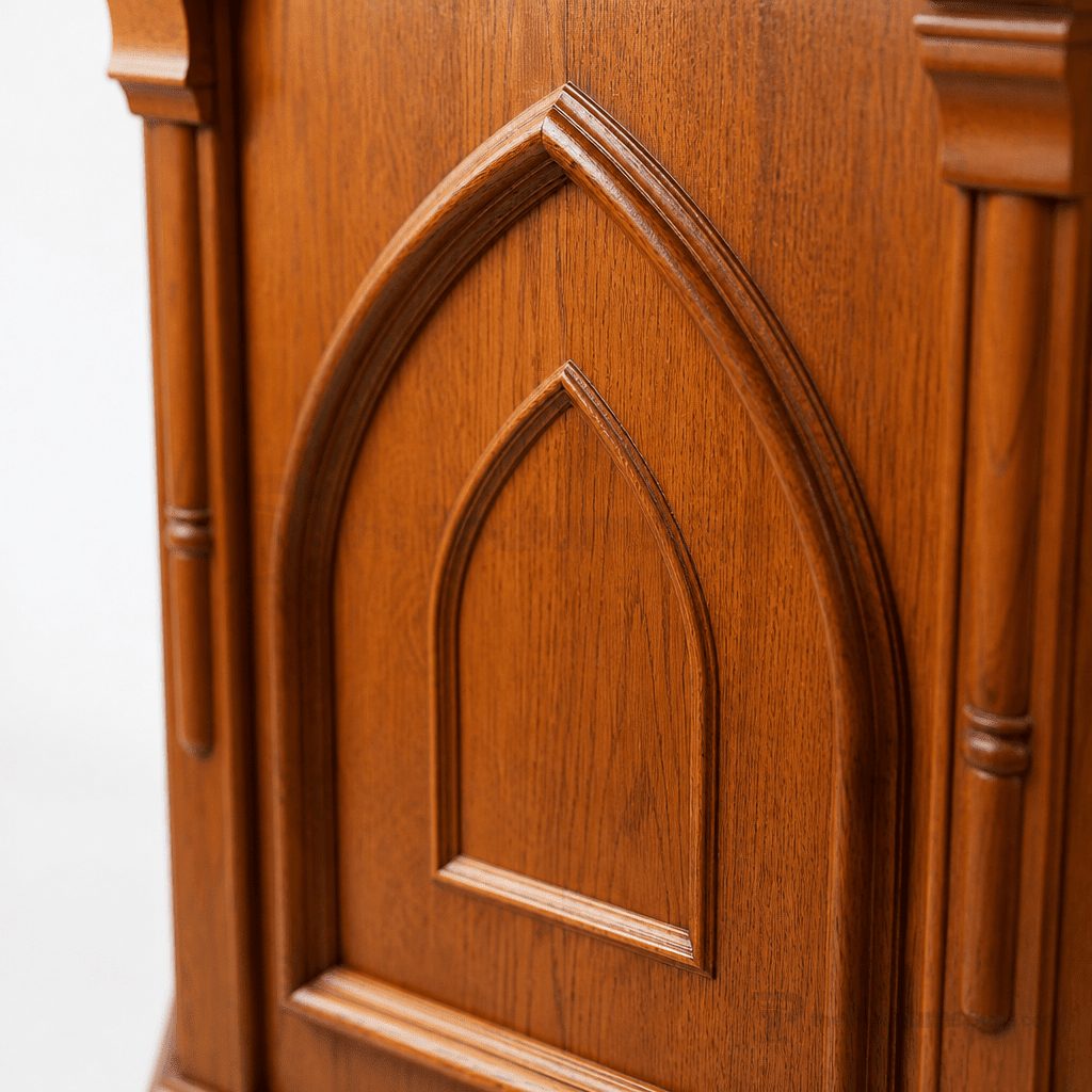 Winged Wood Church Pulpit (PS-900W) Church Wood Pulpit NO 900W-1 900W-1 - thePodiumsStore