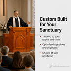 Winged Wood Church Pulpit (PS-900W) Church Wood Pulpit NO 900W-1 900W-1 - thePodiumsStore