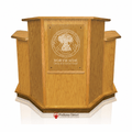 Winged Wood Church Pulpit (PS-NC1W) Church Wood Pulpit NC1W Light Oak 35 - thePodiumsStore