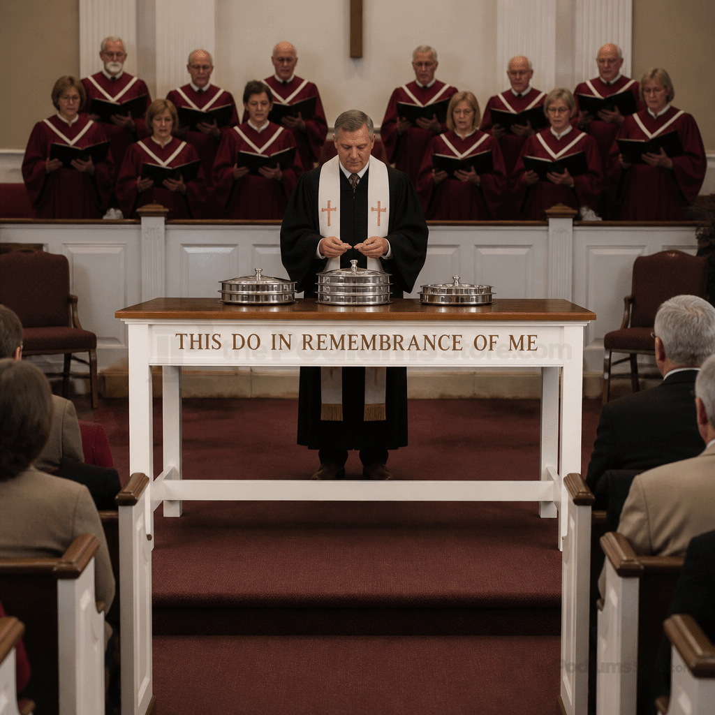 Winged Wood Communion Table (PS-815) Communion Table NO. 815 Light Oak 35 - thePodiumsStore