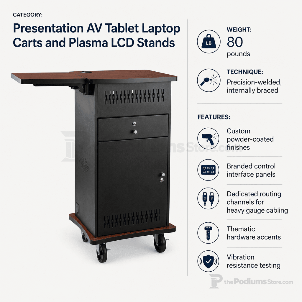 Wizard Presentation Cart (PS-WZD) AV Cart WZD - thePodiumsStore
