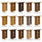 Wood & Acrylic Church Pulpit (PS-P101) Wood & Acrylic Pulpit P101 Light Oak 35 - thePodiumsStore