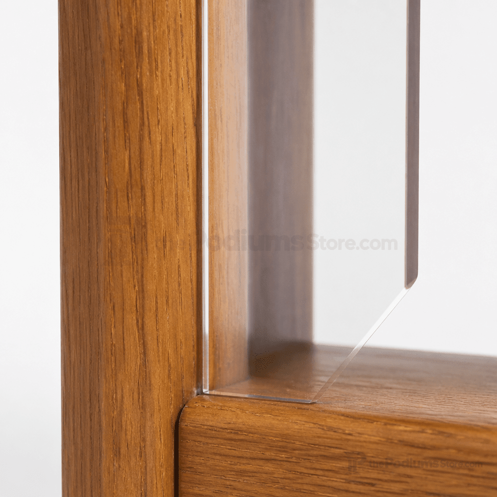 Wood & Acrylic Church Pulpit (PS-P101) Wood & Acrylic Pulpit P101 Light Oak 35 - thePodiumsStore