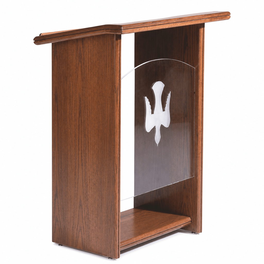 Wood & Acrylic Church Pulpit (PS-P102) Wood & Acrylic Pulpit P102 Light Oak 35 - thePodiumsStore