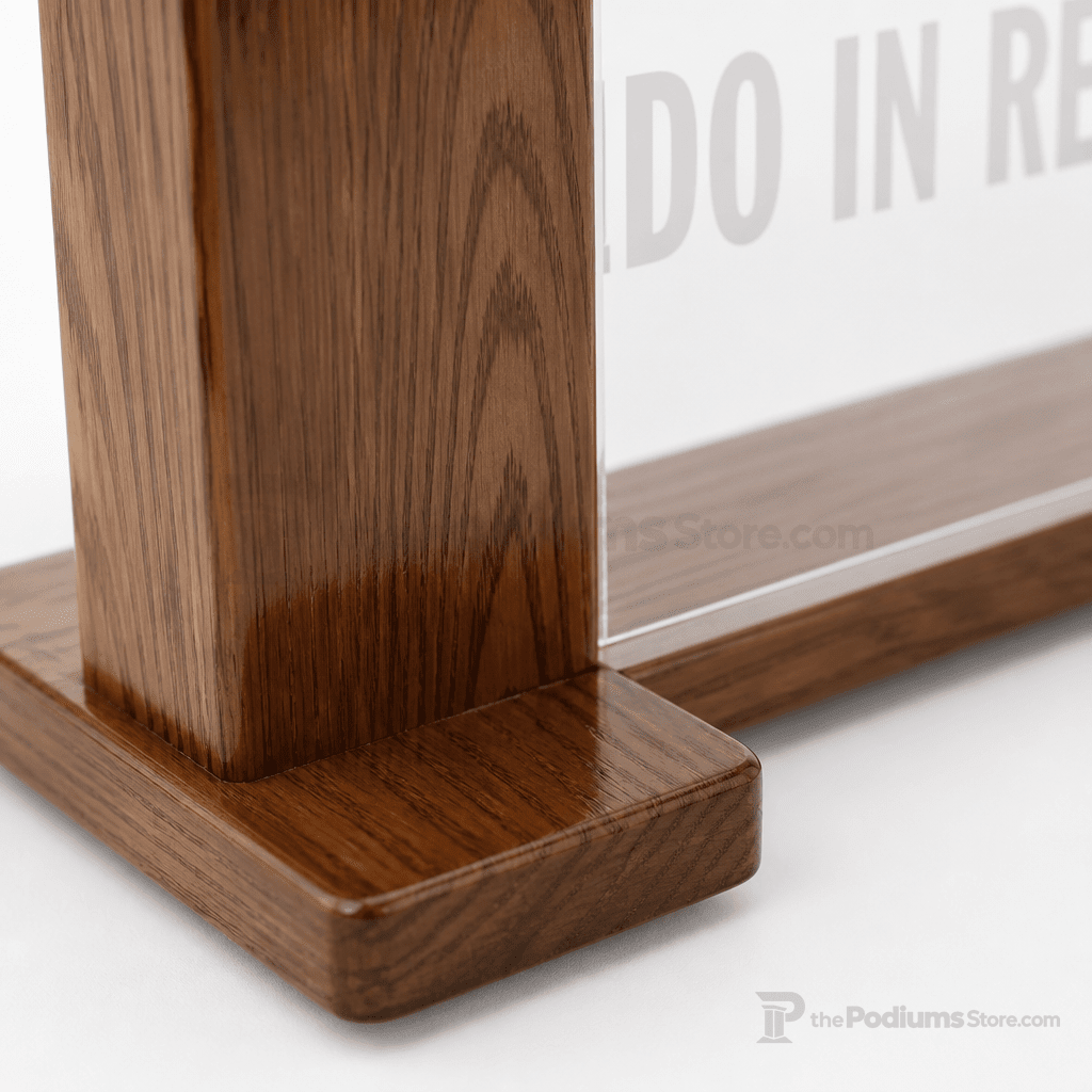 Wood & Acrylic Communion Table (PS-780) Communion Table 780 Light Oak 35 - thePodiumsStore
