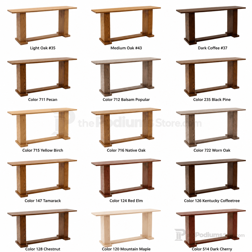 Wood & Acrylic Communion Table (PS-780) Communion Table 780 Light Oak 35 - thePodiumsStore
