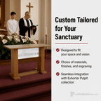 Wood & Acrylic Communion Table (PS-781) Communion Table 781 Light Oak 35 - thePodiumsStore