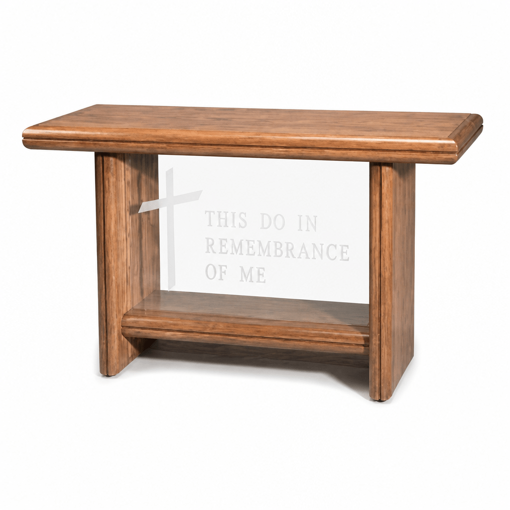 Wood & Acrylic Communion Table (PS-P201) Communion Table P201 Light Oak 35 - thePodiumsStore
