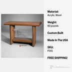 Wood & Acrylic Communion Table (PS-P201) Communion Table P201 Light Oak 35 - thePodiumsStore