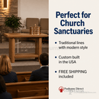 Wood & Acrylic Communion Table (PS-P201) Communion Table P201 Light Oak 35 - thePodiumsStore