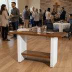 Wood & Acrylic Communion Table (PS-P203) Communion Table P203 Light Oak 35 - thePodiumsStore