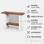 Wood & Acrylic Communion Table (PS-P203) Communion Table P203 Light Oak 35 - thePodiumsStore