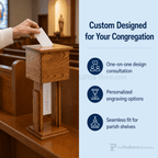 Wood & Acrylic Tithe & Prayer Box (PS-719) Tithe & Prayer Box 719 Light Oak 35 - thePodiumsStore