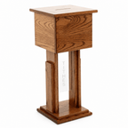 Wood & Acrylic Tithe & Prayer Box (PS-719) Tithe & Prayer Box 719 Light Oak 35 - thePodiumsStore