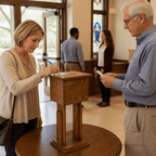 Wood & Acrylic Tithe & Prayer Box (PS-719) Tithe & Prayer Box 719 Light Oak 35 - thePodiumsStore