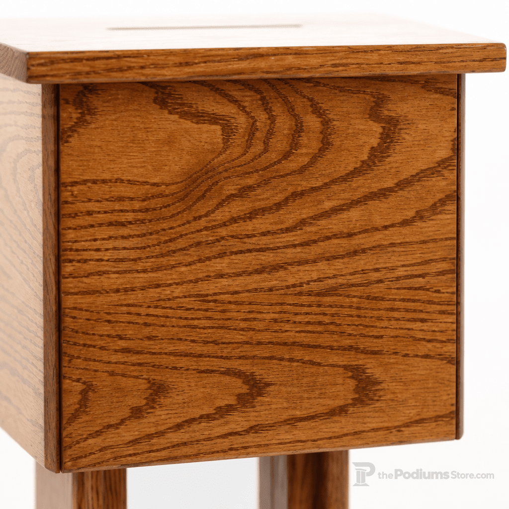 Wood & Acrylic Tithe & Prayer Box (PS-719) Tithe & Prayer Box 719 Light Oak 35 - thePodiumsStore