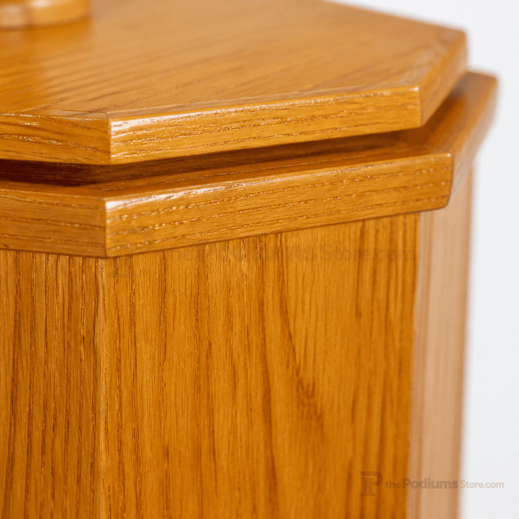 Wood Baptismal Font (PS-400) Baptismal Font NO 400F Light Oak 35 - thePodiumsStore