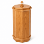 Wood Baptismal Font (PS-400) Baptismal Font NO 400F Light Oak 35 - thePodiumsStore