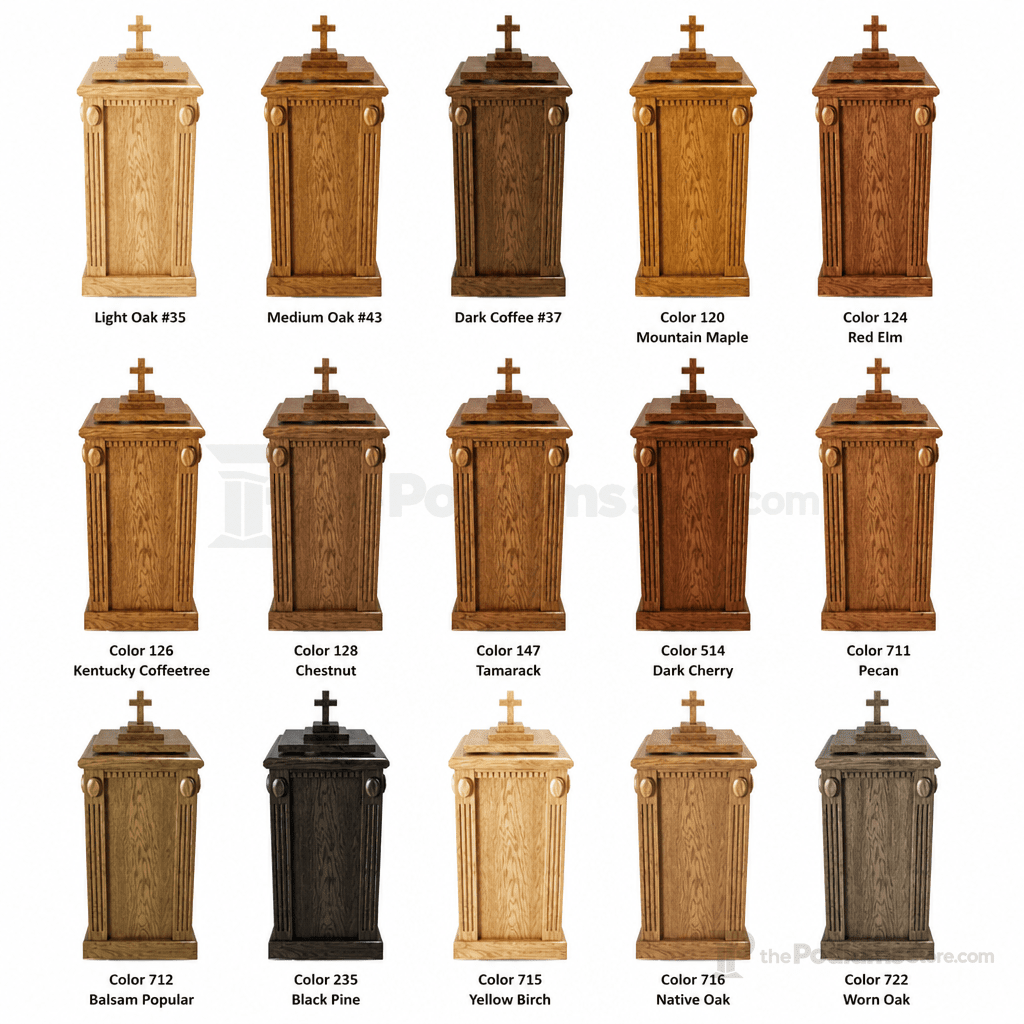 Wood Baptismal Font (PS-TBF-100) Baptismal Font TBF-100 Light Oak 35 - thePodiumsStore