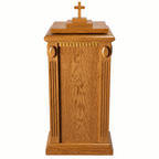 Wood Baptismal Font (PS-TBF-100) Baptismal Font TBF-100 Light Oak 35 - thePodiumsStore