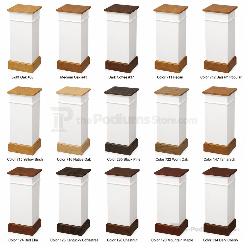 Wood Church Flower Stand (PS-810) Flower Stand NO 810 Light Oak 35 - thePodiumsStore
