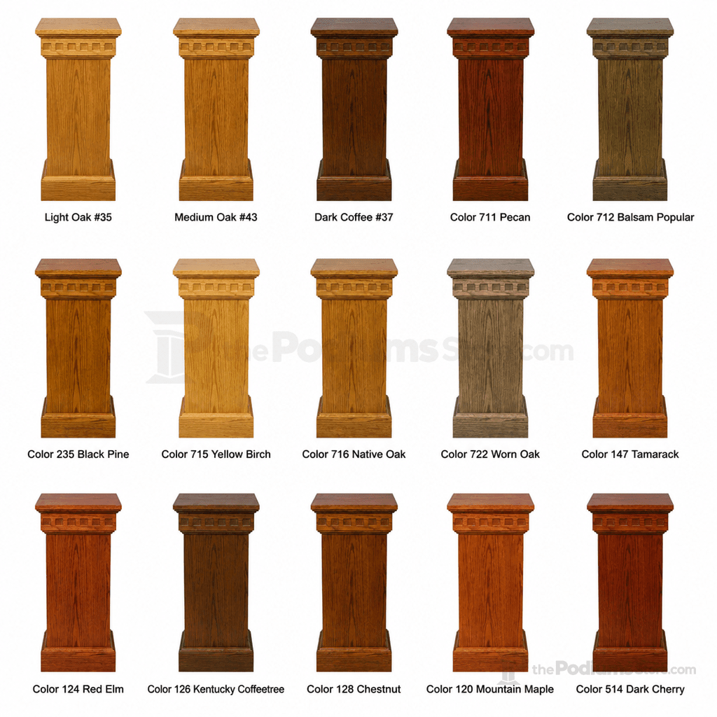 Wood Church Flower Stand (PS-900) Flower Stand NO 900 FLW Light Oak 35 - thePodiumsStore