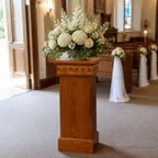 Wood Church Flower Stand (PS-900) Flower Stand NO 900 FLW Light Oak 35 - thePodiumsStore