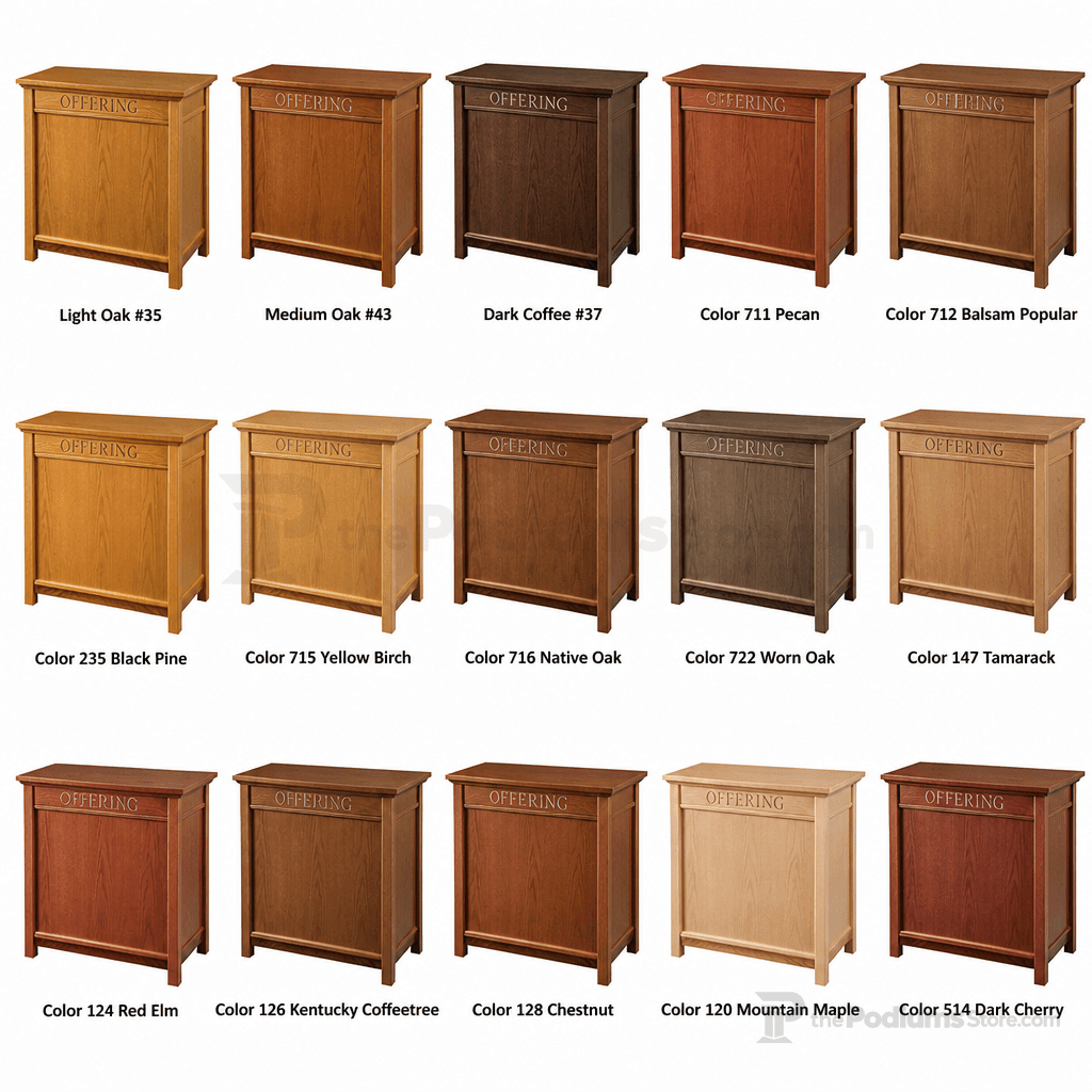 Wood Church Offering Desk (PS-800) Offering Table 800D Light Oak 35 - thePodiumsStore
