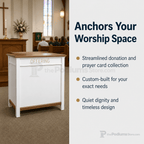 Wood Church Offering Desk (PS-800) Offering Table 800D Light Oak 35 - thePodiumsStore