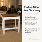 Wood Church Offering Table (PS-305-C) Offering Table 305C Light Oak 35 - thePodiumsStore