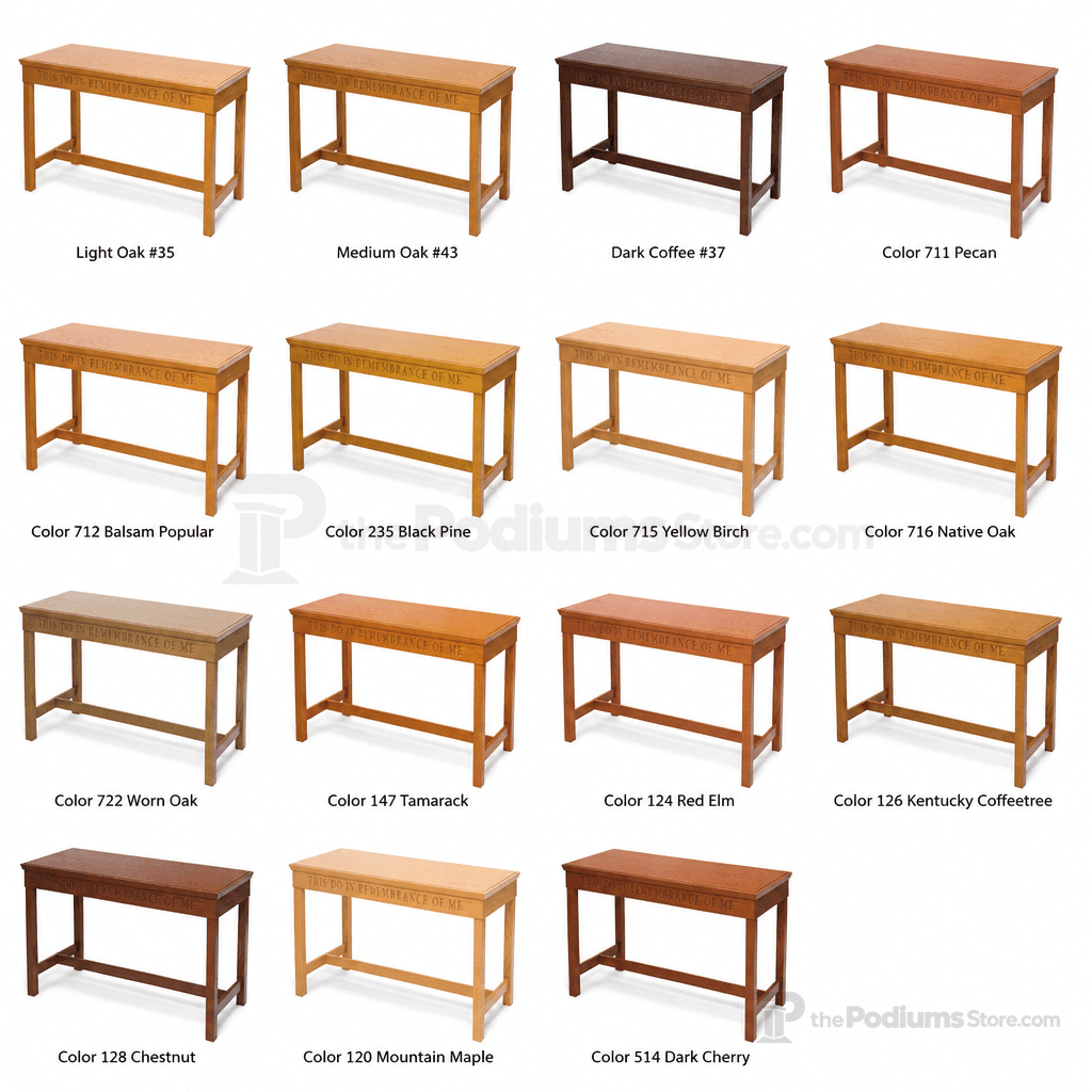 Wood Communion Table (PS-405) Communion Table NO 405 Light Oak 35 - thePodiumsStore