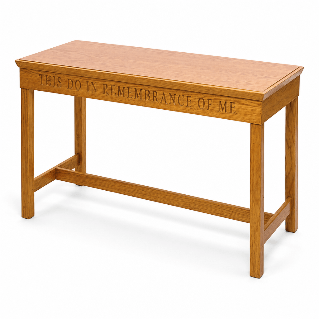 Wood Communion Table (PS-405) Communion Table NO 405 Light Oak 35 - thePodiumsStore