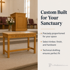 Wood Communion Table (PS-405) Communion Table NO 405 Light Oak 35 - thePodiumsStore