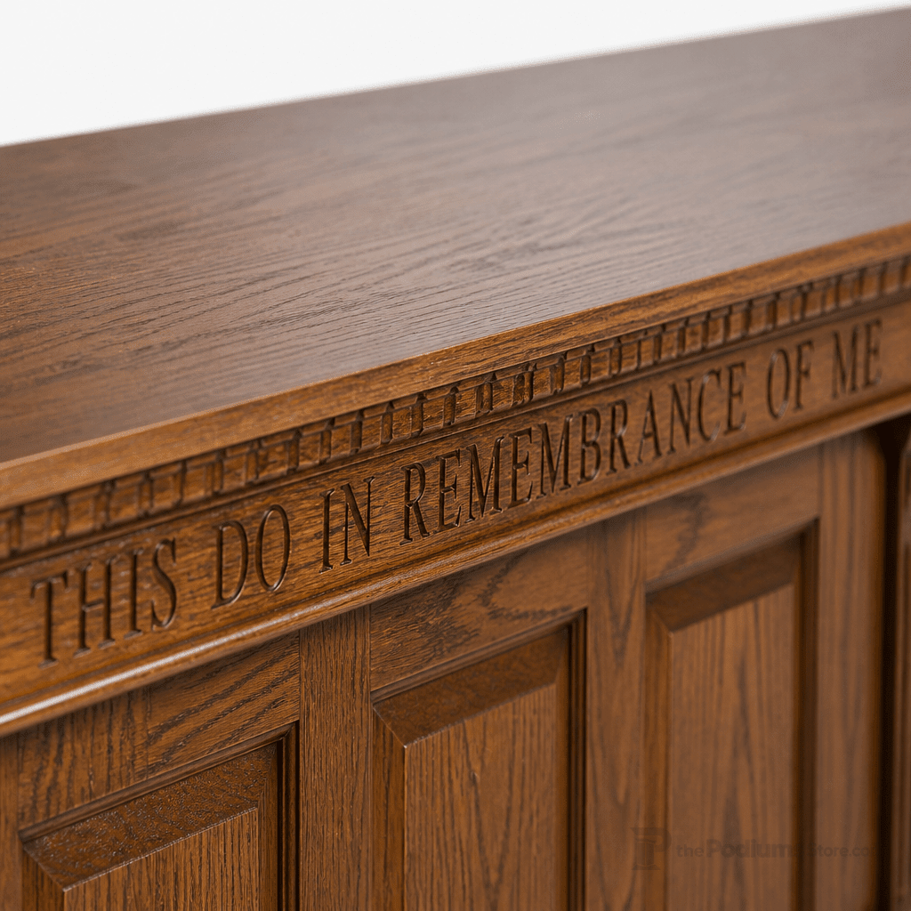 Wood Communion Table (PS-8201) Communion Table NO 8201 Light Oak 35 - thePodiumsStore