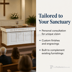 Wood Communion Table (PS-8201) Communion Table NO 8201 Light Oak 35 - thePodiumsStore