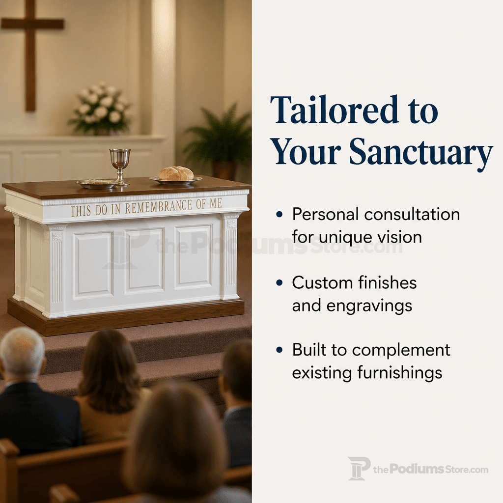 Wood Communion Table (PS-8201) Communion Table NO 8201 Light Oak 35 - thePodiumsStore