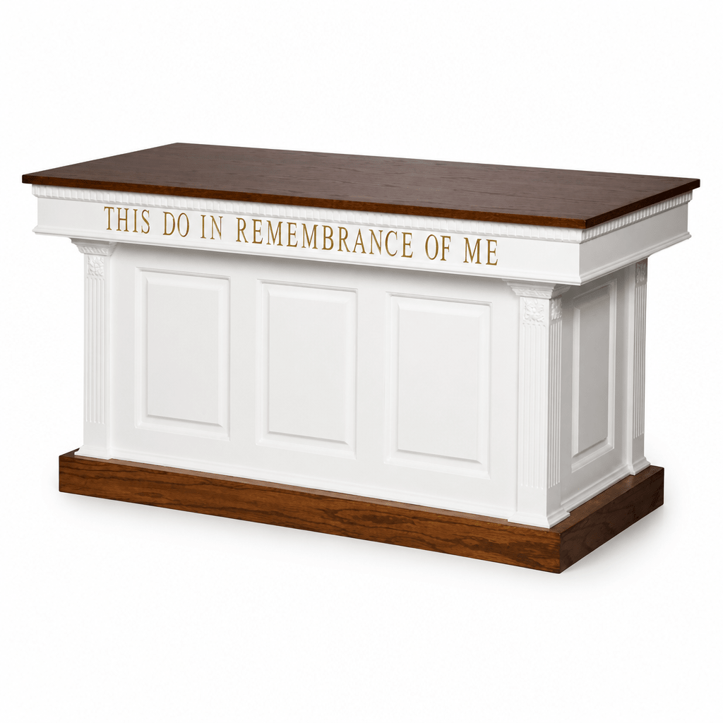 Wood Communion Table (PS-8201) Communion Table NO 8201 Light Oak 35 - thePodiumsStore