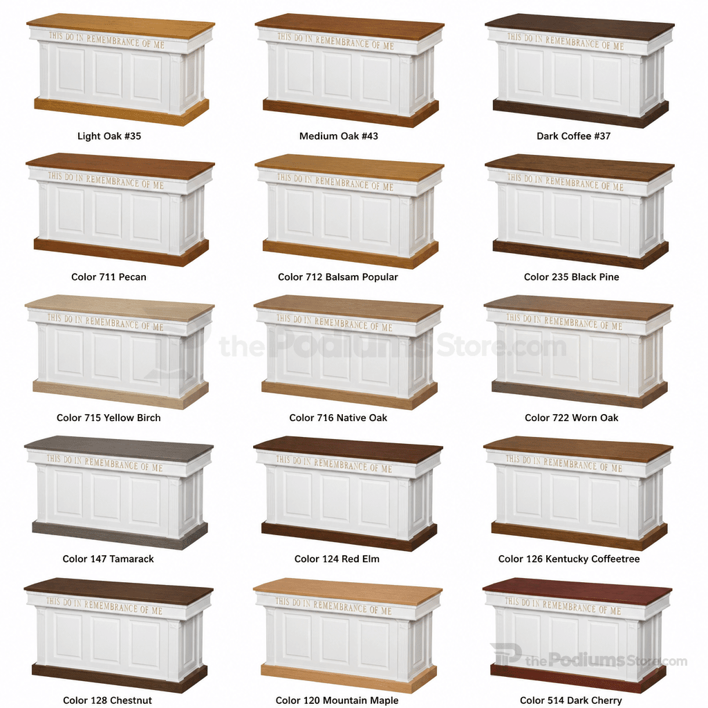 Wood Communion Table (PS-8201) Communion Table NO 8201 Light Oak 35 - thePodiumsStore