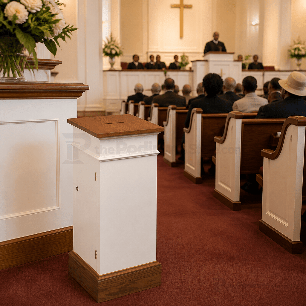 Wood Tithe & Prayer Box (PS-80) Tithe & Prayer Box NO 80 Light Oak 35 - thePodiumsStore