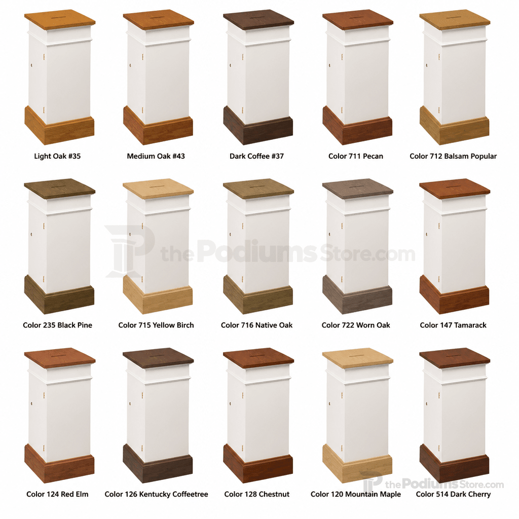 Wood Tithe & Prayer Box (PS-80) Tithe & Prayer Box NO 80 Light Oak 35 - thePodiumsStore