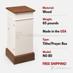 Wood Tithe & Prayer Box (PS-80) Tithe & Prayer Box NO 80 Light Oak 35 - thePodiumsStore