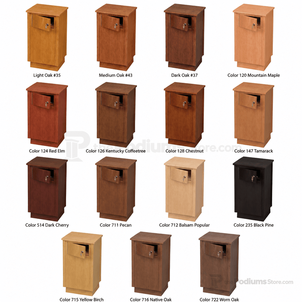 Wood Tithe & Prayer Box (PS-TTB-211) Tithe & Prayer Box TTB-211 Light Oak 35 - thePodiumsStore