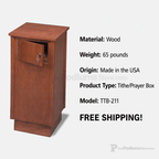 Wood Tithe & Prayer Box (PS-TTB-211) Tithe & Prayer Box TTB-211 Light Oak 35 - thePodiumsStore