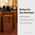 Wood Tithe & Prayer Box (PS-TTB-211) Tithe & Prayer Box TTB-211 Light Oak 35 - thePodiumsStore