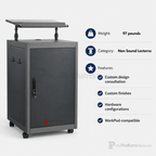 WorkPod Mobile Lectern Non-Sound Lectern TWPL - thePodiumsStore