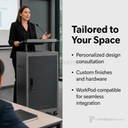 WorkPod Mobile Lectern Non-Sound Lectern TWPL - thePodiumsStore